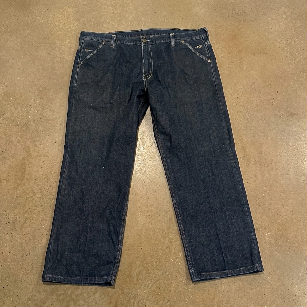 Levis 569 Jeans Mens 46x34 Dark Wash Loose Straight Zip Pockets Big Tall